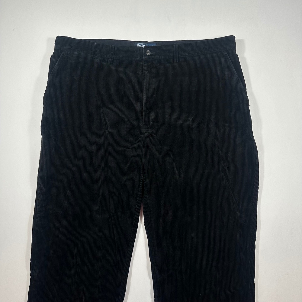 Polo Ralph Lauren Corduroy Pants Mens 40x32 Straight Leg Black